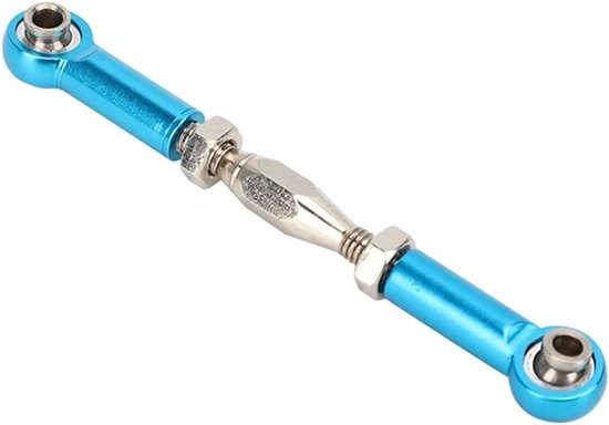 Verstelbare Stuurverbinding - Duwstang Koppeling - RC Auto Upgrade - 6 Stuks Set - 65 Mm - Goud Blauw — afbeelding 5