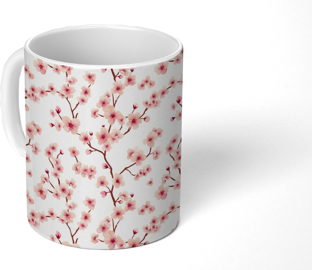 Mok - Koffiemok - Kersenbloesem - Takken - Roze - Mokken - 350 ML - Beker - Koffiemokken - Theemok