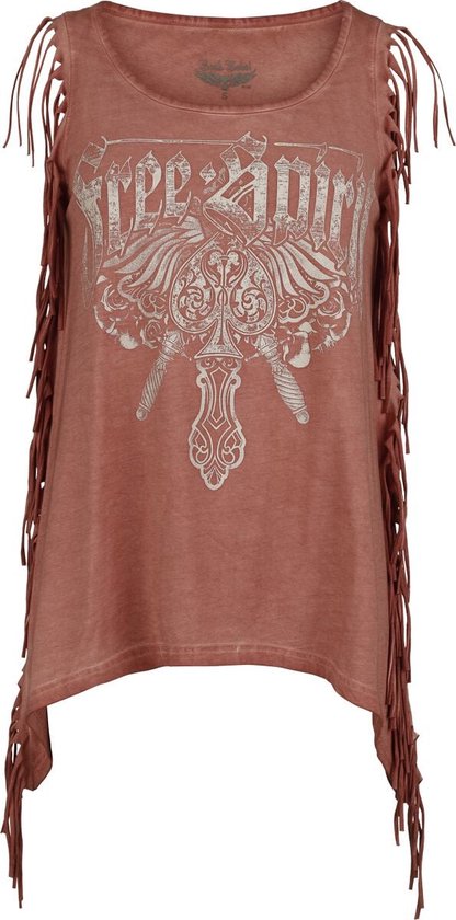 Rock Rebel by EMP Rood mouwloos topje met ronde hals - Dames - L