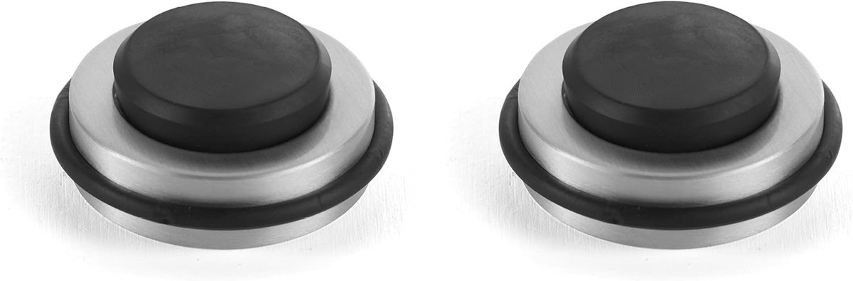 Deurstopper Rubber - Wandbuffer Zelfklevend - Muren Beschermen - Dubbel Gebruik Vloer Muur - Zwart Gesatineerd