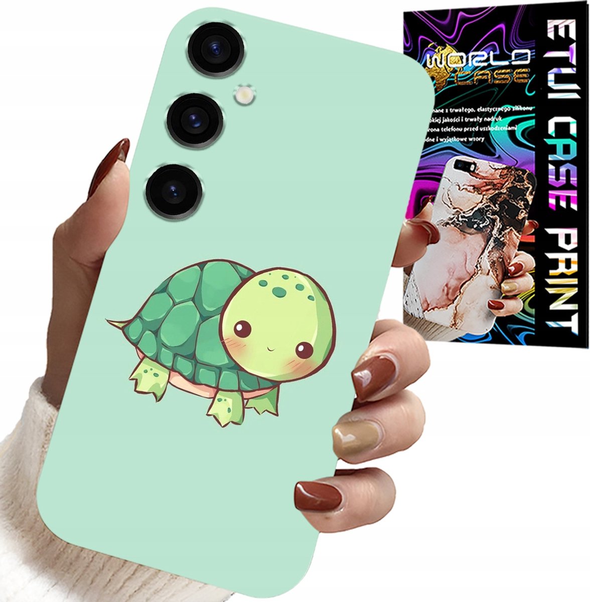 HOESJE VOOR SAMSUNG GALAXY S25 PLUS - LEUKE SCHILDPADDENPATRONEN VOOR KINDEREN + GLAS
