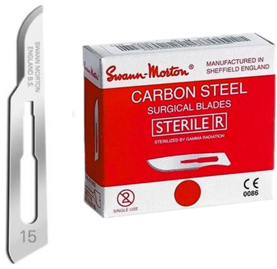 SWANN MORTON Scalpel Mes - Steriel - Nr.15