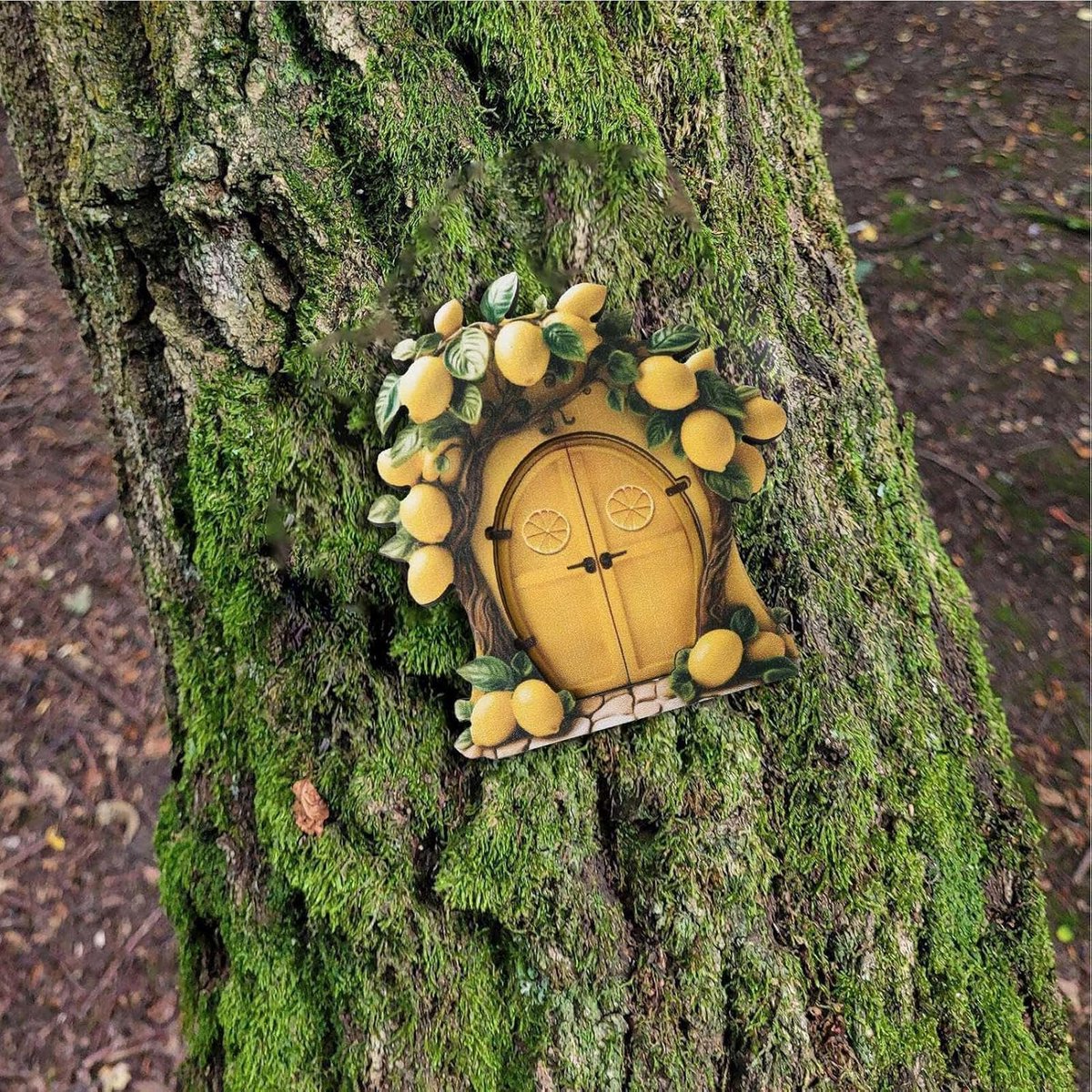 Feeëntuinpoort - Elfenpoort Hofsculptuur - Decoratie Buiten - Vervaardigd uit Hout - 10x1c