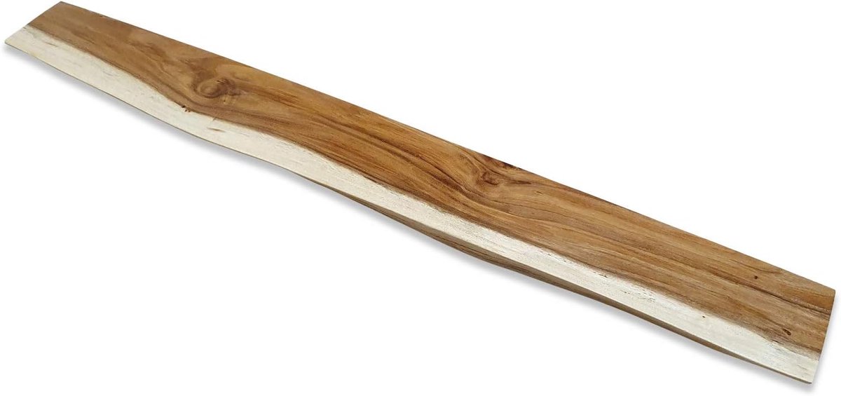 Houten Plank - Maatwerk Planken - Doe-het-zelf Projecten - Natuurlijke Boomrand - 100x15-25cm - Bruin