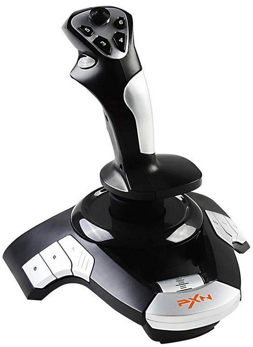PXN F16 – Flightstick Joystick – Realistische Flight Simulator Besturing – Programmeerbare Knoppen – USB – PC – Zwart