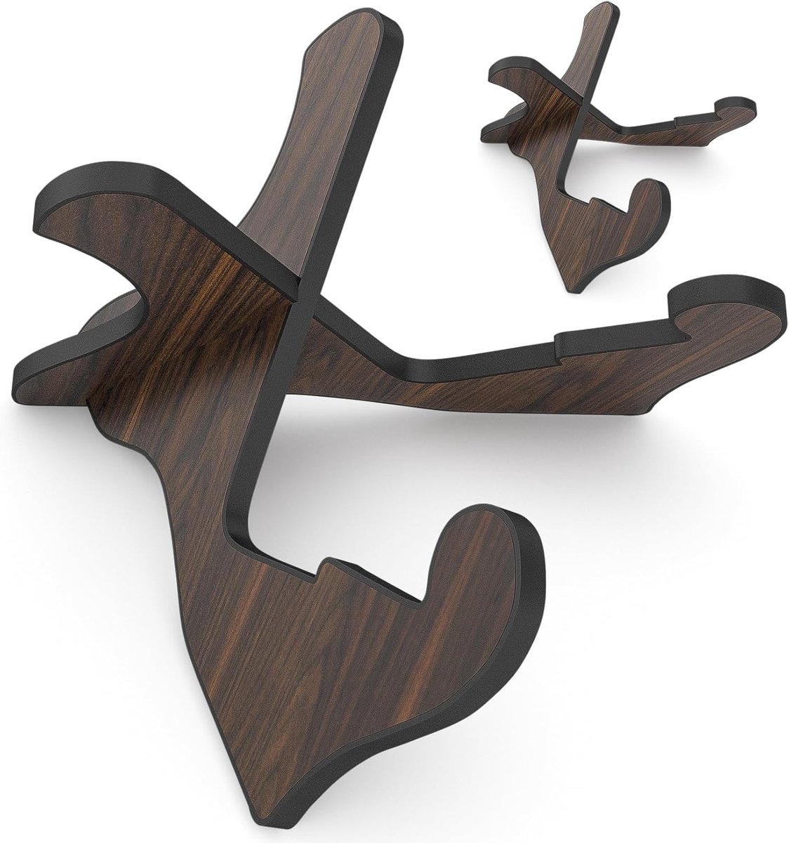 Gitaar Stand - Instrument Houder - Akoestisch Spelen - Draagbaar Vouwen - 2 Stuks - Walnoot