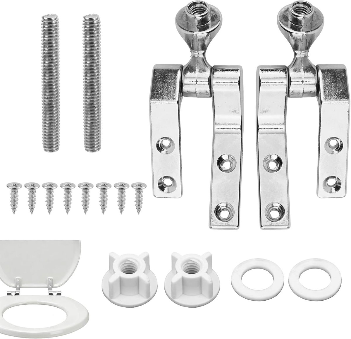 WC-Sitz Reparatieset - Universele Metallscharniere - Eenvoudige Montage