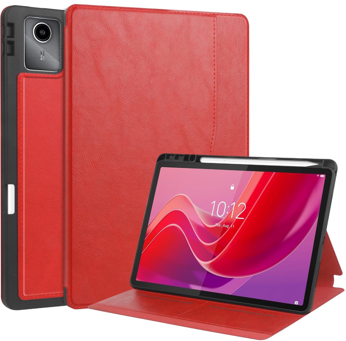 EtuiTab Serie - Etui Clear Card Pencil - Lenovo Tab M11/K11 - Rood - Magneetbevestiging