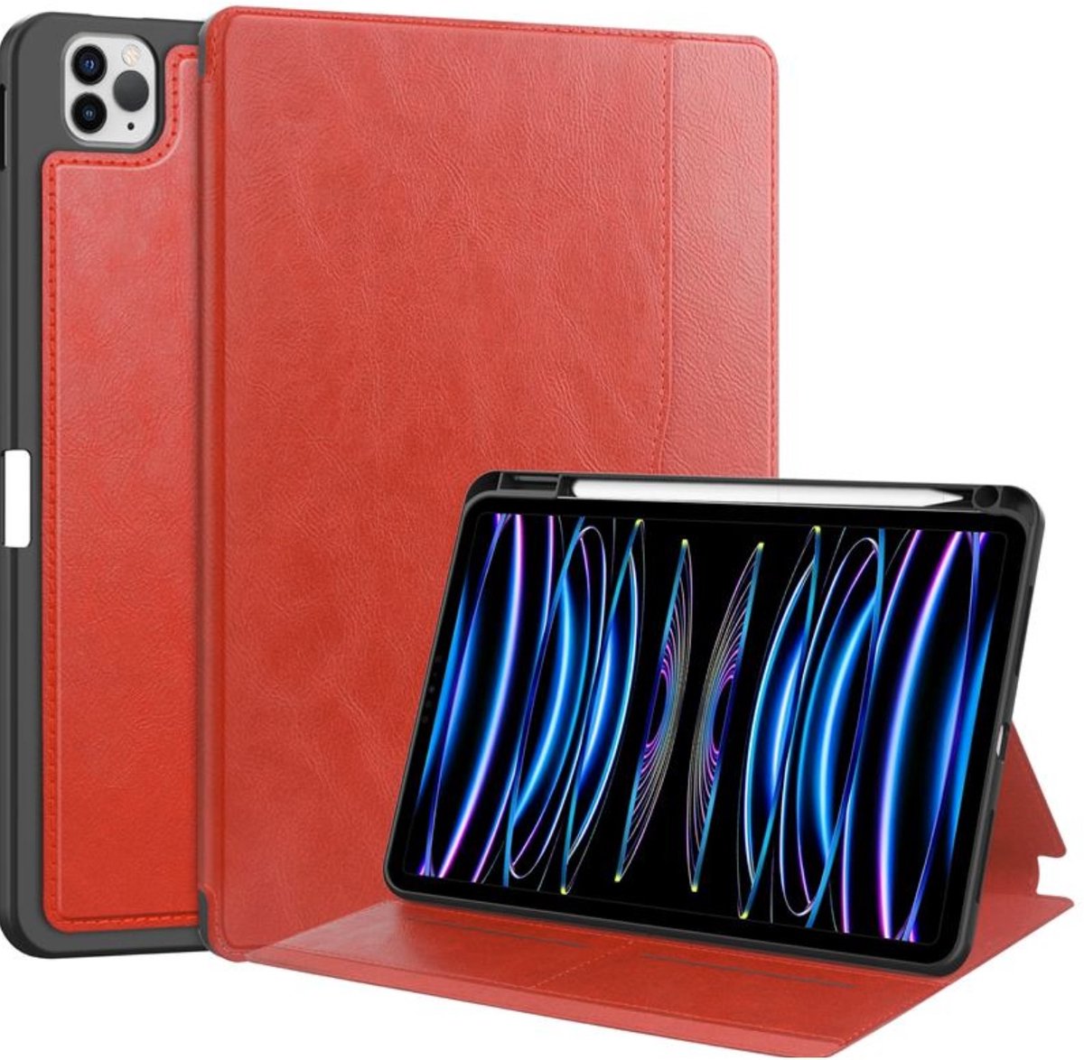 EtuiTab - Tablethoes - Rood - Magneet Sluiting - Met Standfunctie