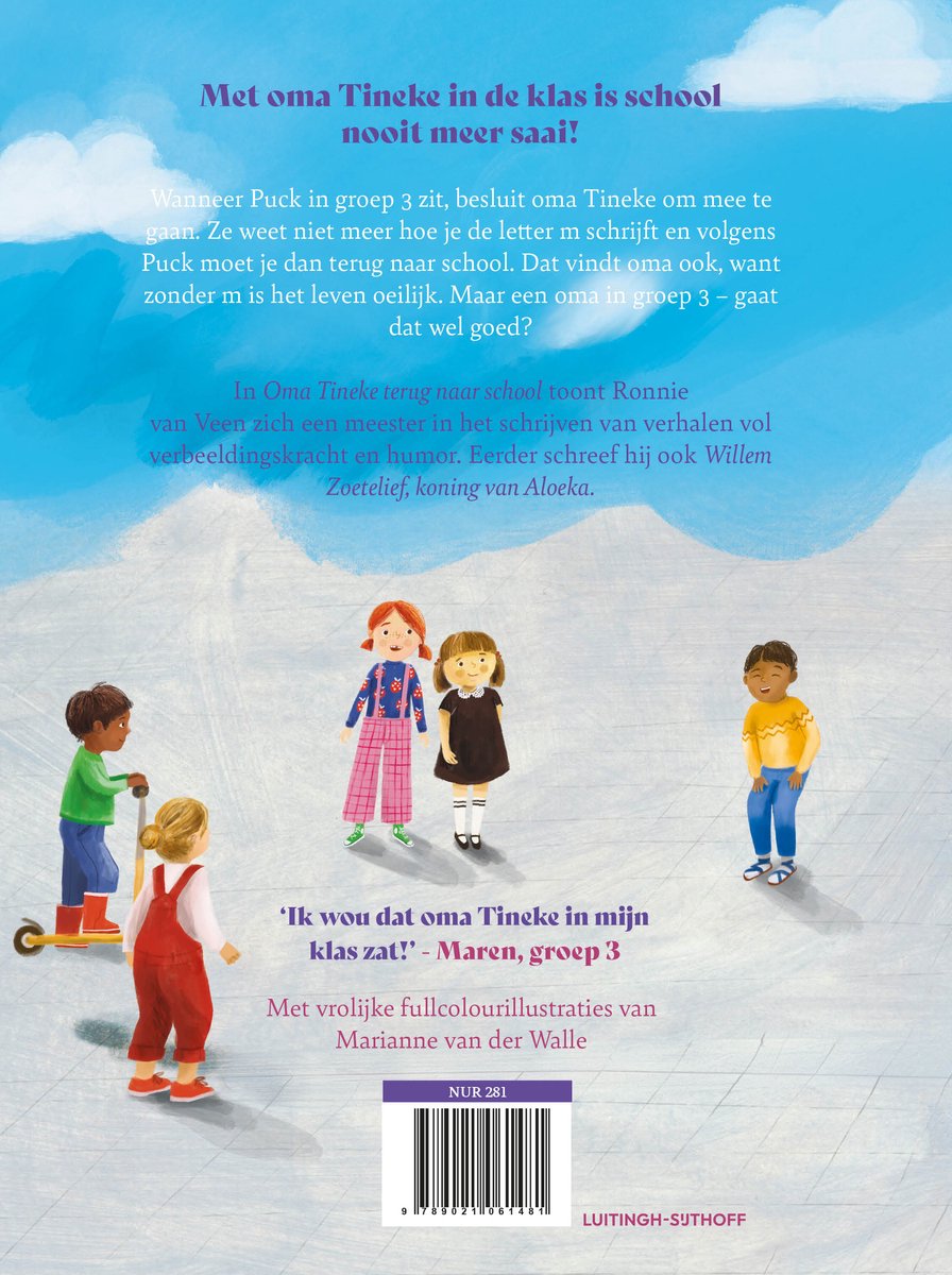 Oma Tineke terug naar school - back cover