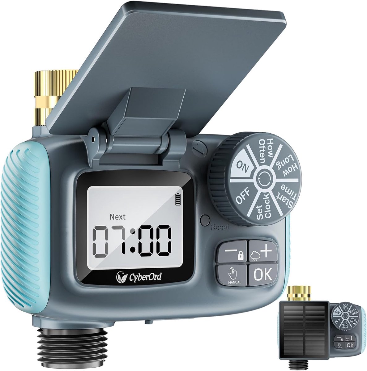 Irrigatie Timer - Automatische Bewatering - Gazon en Tuin - Standaard Slang Compatibel - 20x20x20cm - Grijs