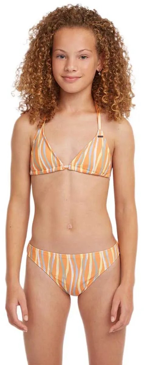 O´neill Essentials Triangle Bikini 7-8 Years Meisje Funky Peach Swirly