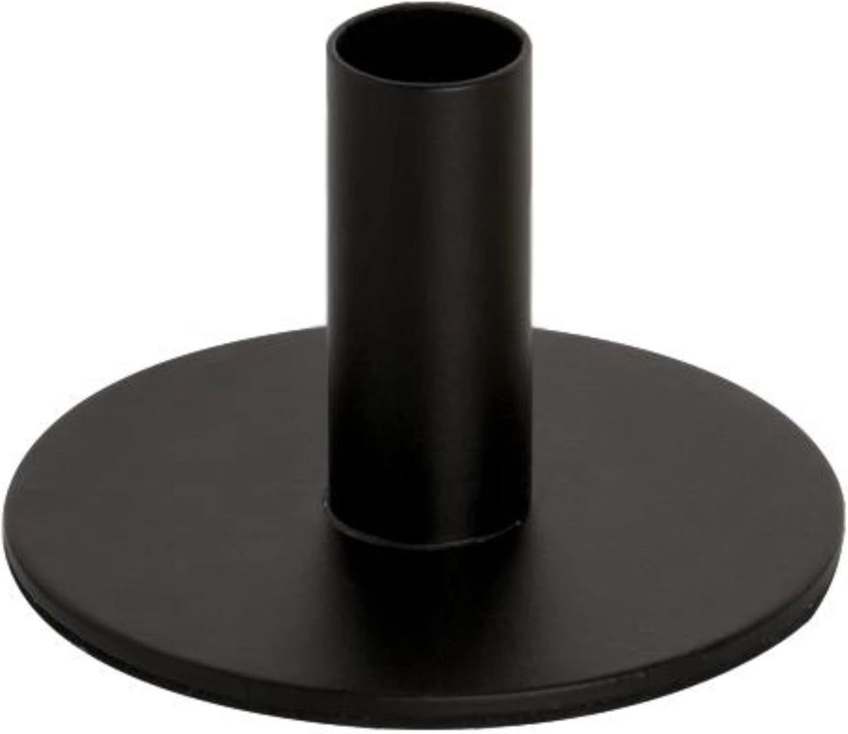 Metalen Kaarsenhouder - Stok Houder - Sfeervolle Decoratie - Stabiele Ronde Bodem - 10 x 125 cm - Zwart
