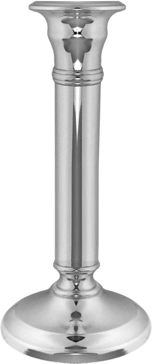 Zilveren Kandelaar - Kaarsenhouder Tafel - Stijlvol Dineren - Aanslagvrij Gepolijst - Hoogte 18 cm - Zilver