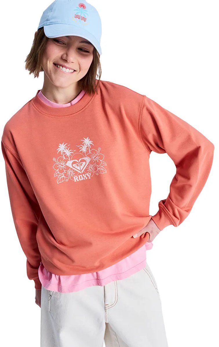 Roxy Surf Stoked Terry Vintage Sweatshirt M Vrouw Apricot Brandy