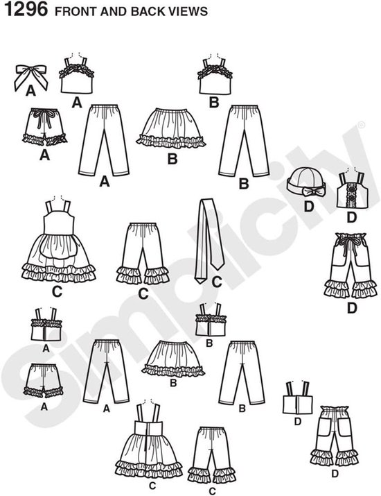 Naaipatroon Poppenkleding - Kleding Patroon - Poppen Aankleden - Voor 18 inch poppen - Maat OS - Multicolor — afbeelding 2