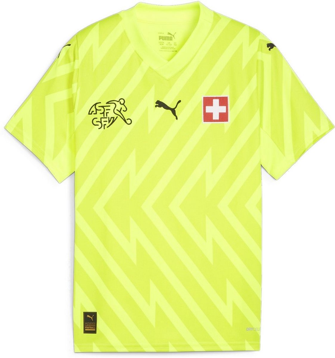 Puma kinder SFV GK-shirt SS replica Jr 773979 Geel