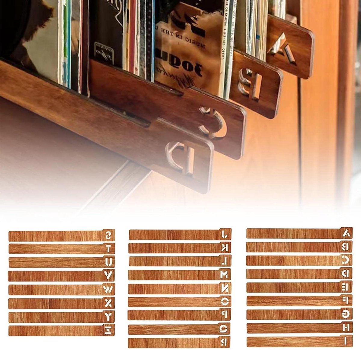 Vinyl Platen Houder en Display Stand - Opbergrek voor LP's en Brochures