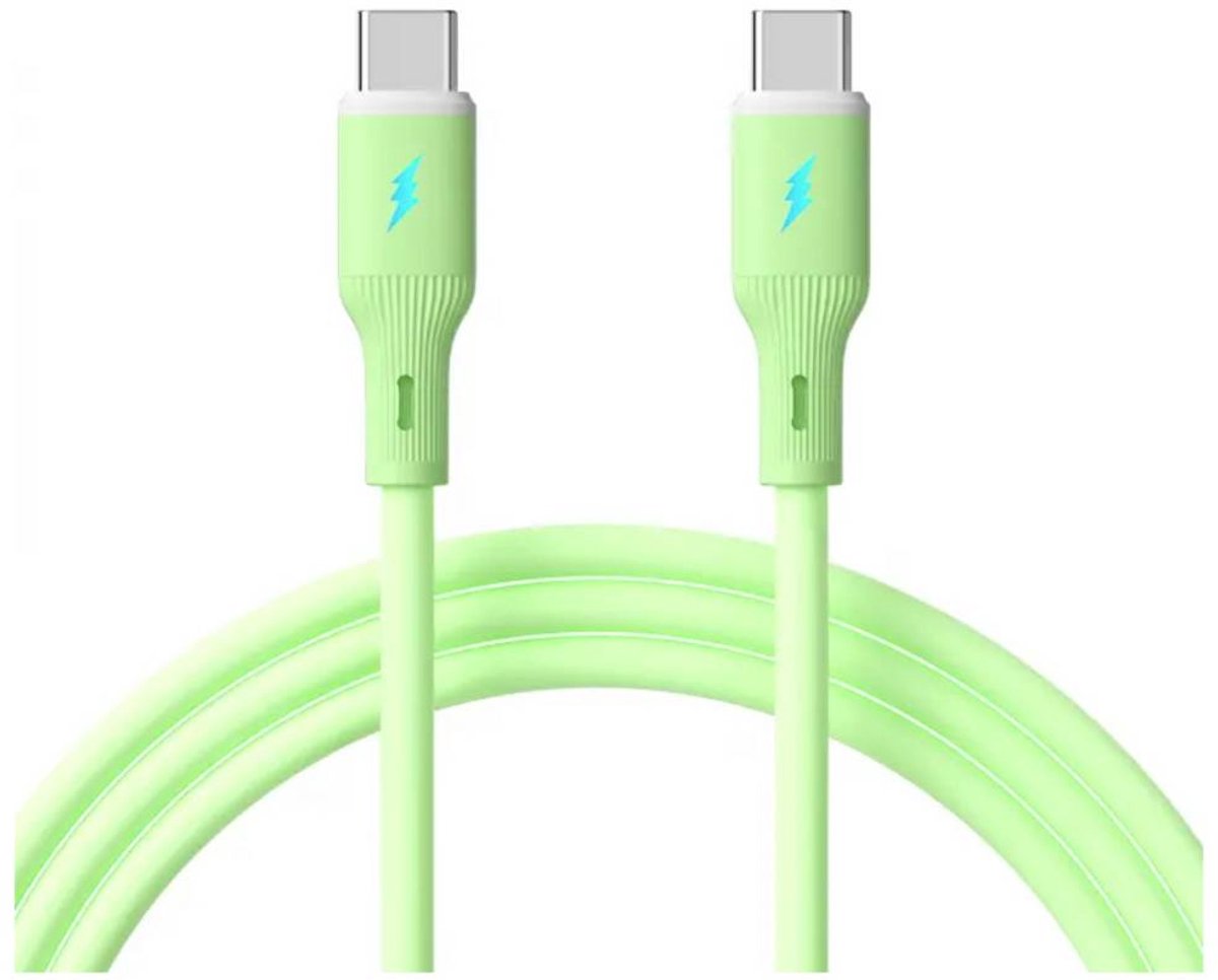 Akyga AK-USB-69 USB-kabel USB-C stekker, USB-C stekker 1 m Groen