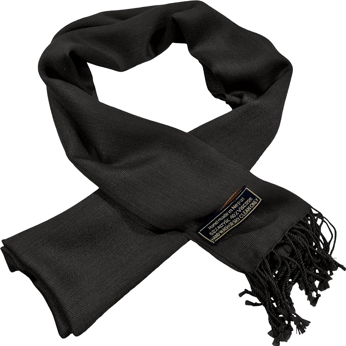 Handgemaakte Heren Sjaal Effen Kleur Lichtgewicht Acryl Viscose