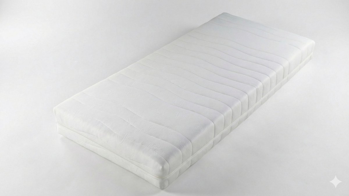 Sleepworld SG Eco Matras 90x200 - Polyether SG-schuim - 14cm dik - 90x200cm - Geschikt voor stapelbed, afritsbare hoes, Medium hardheid - 30 nachten proefslapen Wit