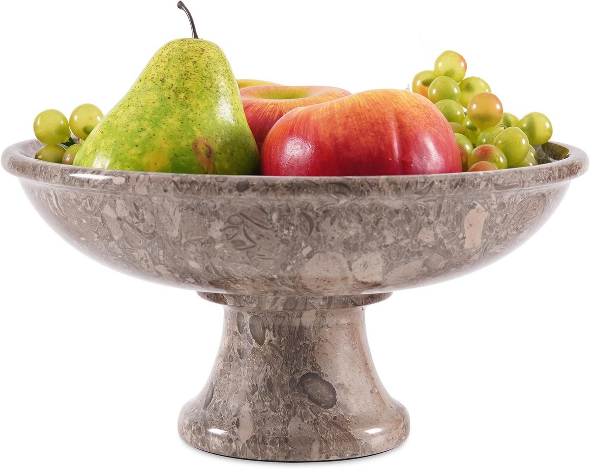 Grote Marmeren Fruitschaal - Handgemaakte Serveerkom voor Keuken & Eettafel