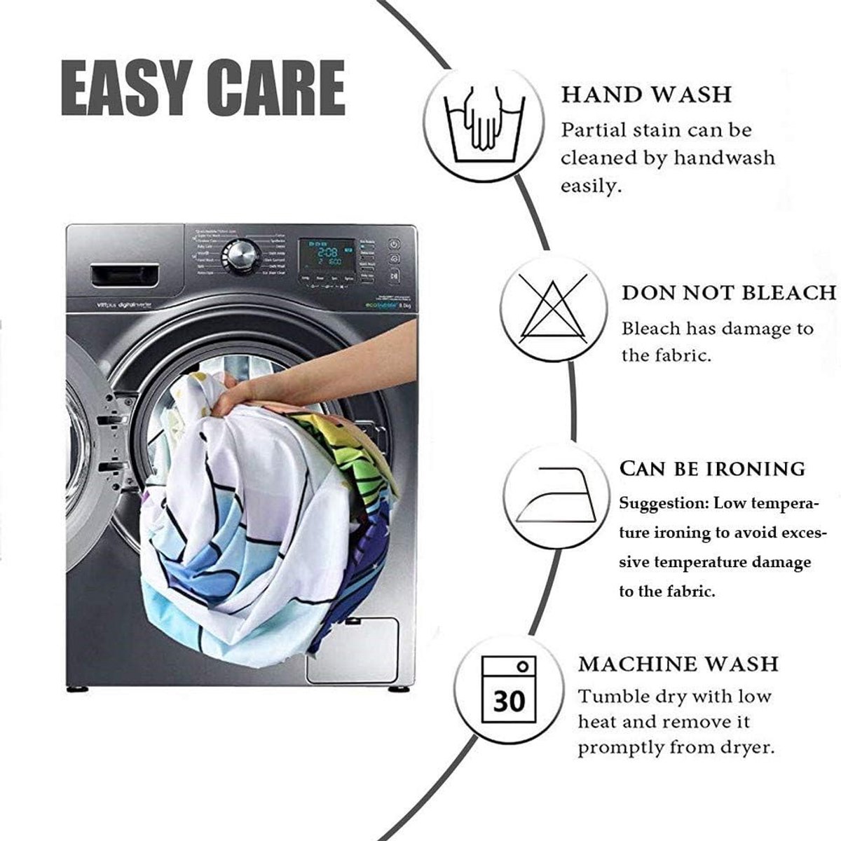 Ronde Tafelkleed Waterdicht met Elastische Rand - Afwasbaar en Vlekbestendig