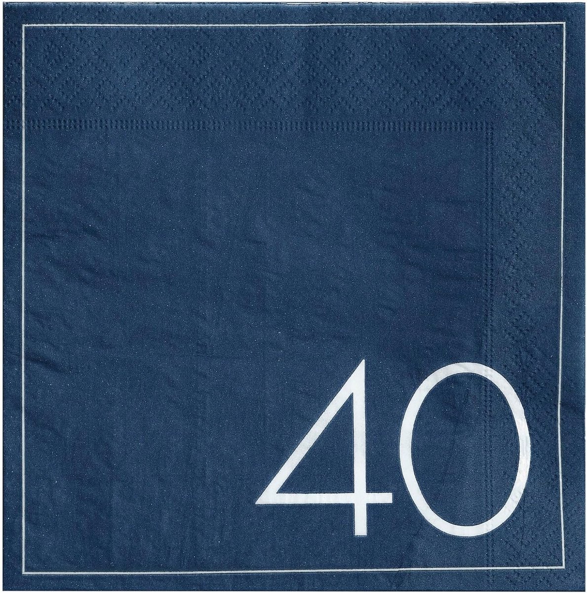 16 Papieren Servetten Blauw 40ste Verjaardag Feestartikelen