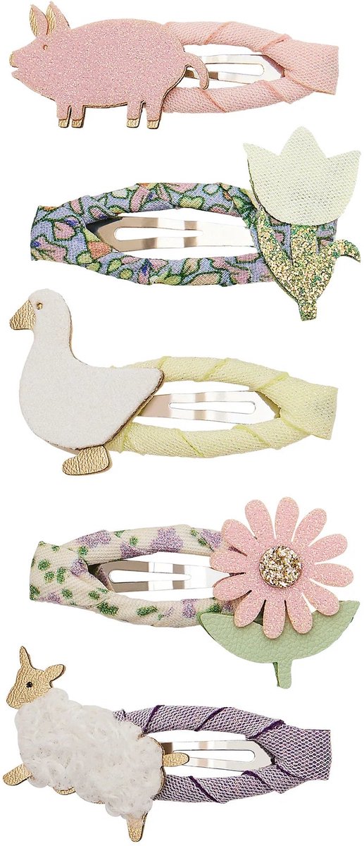 Mimi & Lula - 5-pack Farmyard Mini haarclipjes