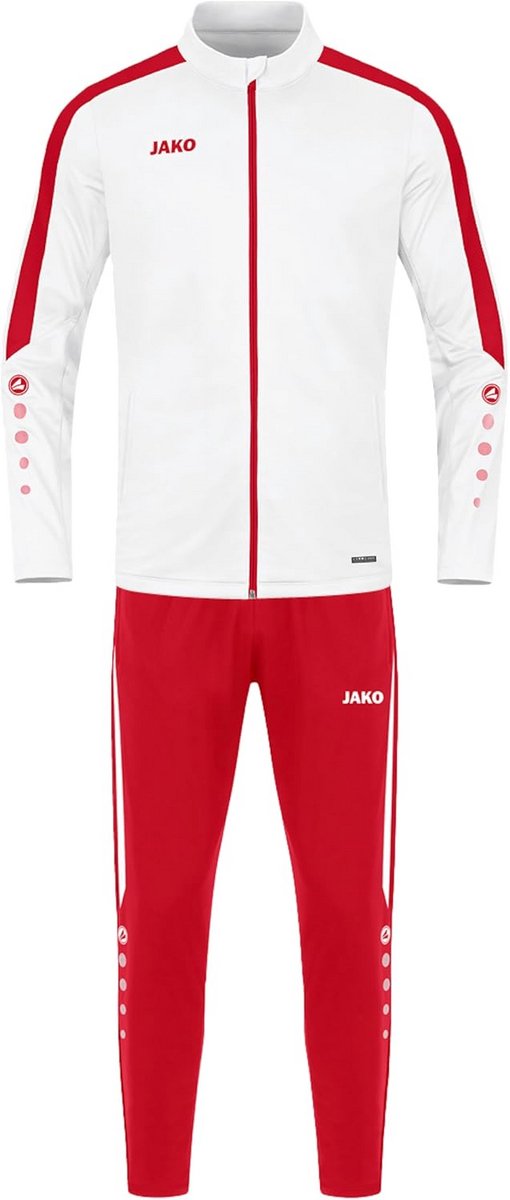 Kinder Trainingspak Polyester Power Wit Rood