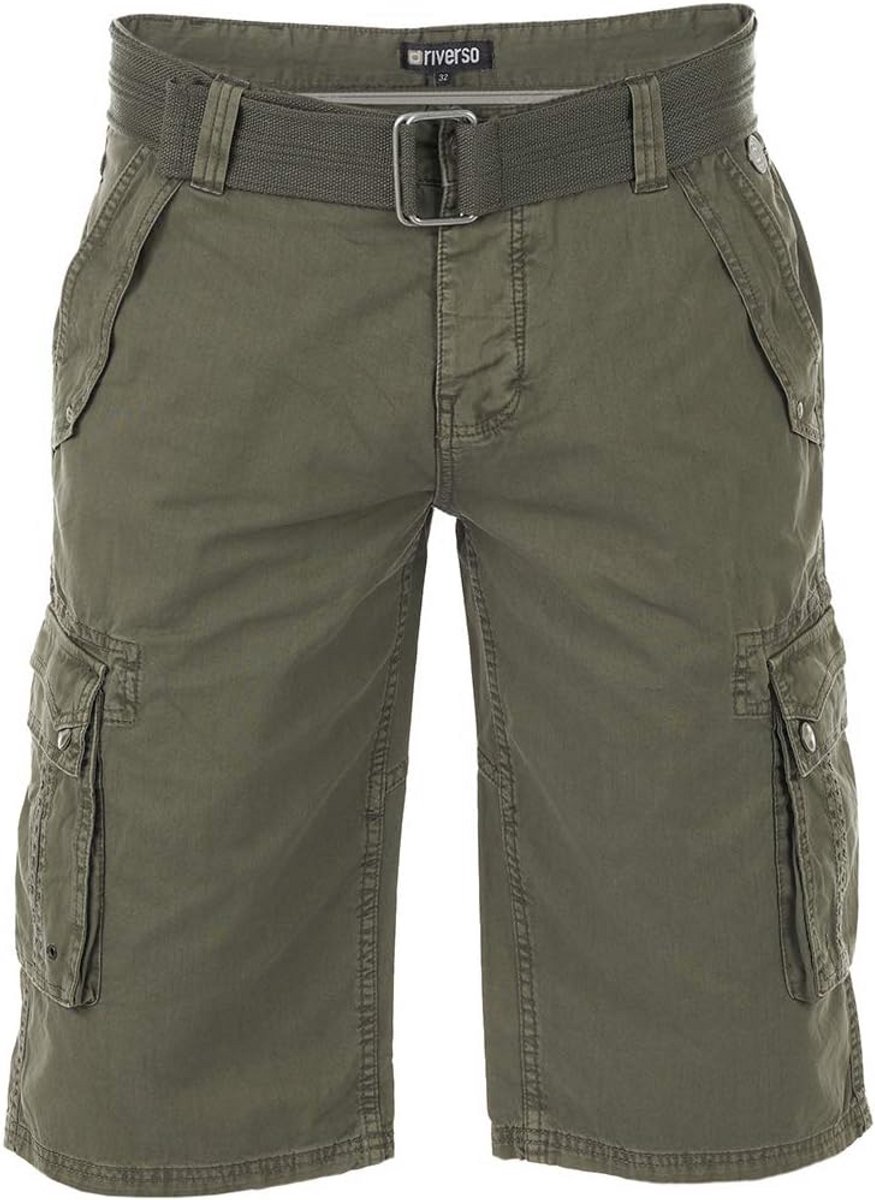 Heren Cargo Shorts Korte Broek met Riem 100% Katoen Verkrijgbaar in Diverse Kleuren