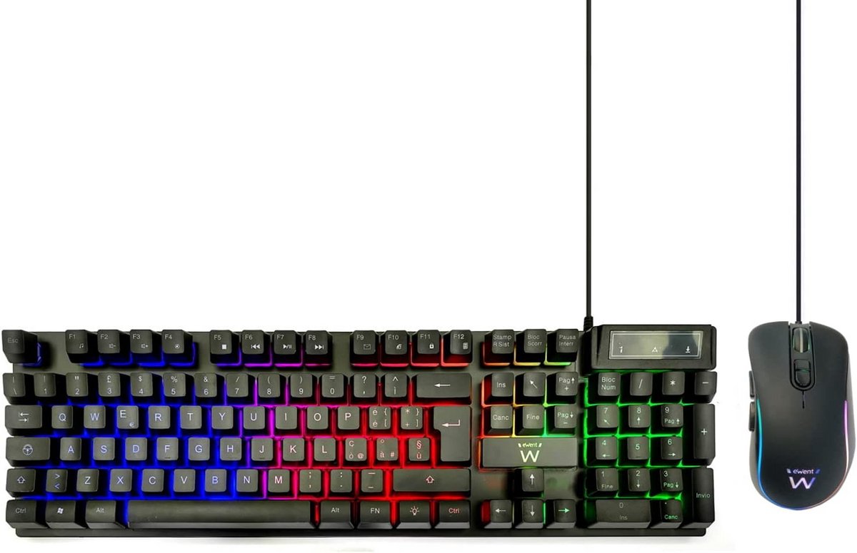 Gaming Toetsenbord en Muis Set met LED Verlichting, QWERTY