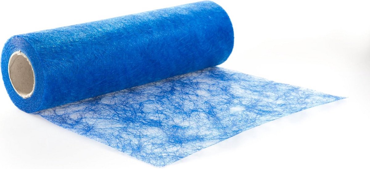 Blauwe Polyester Tafelloper 25 Meter voor Decoratie
