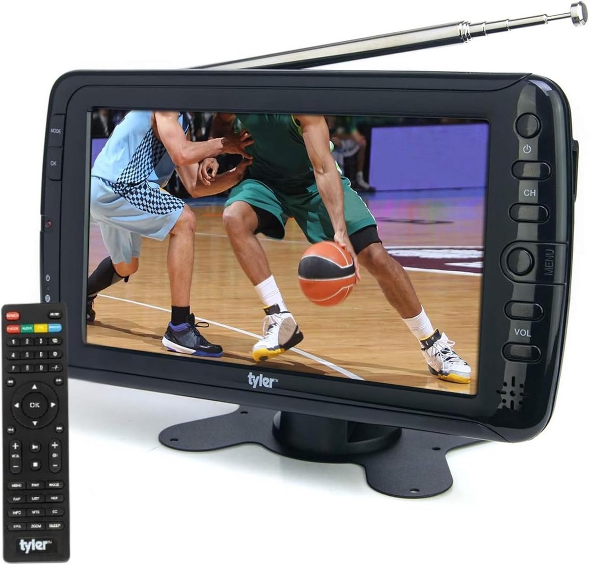 Draagbare 7 Inch LCD TV met Oplaadbare Batterij en HD-TV Tuner