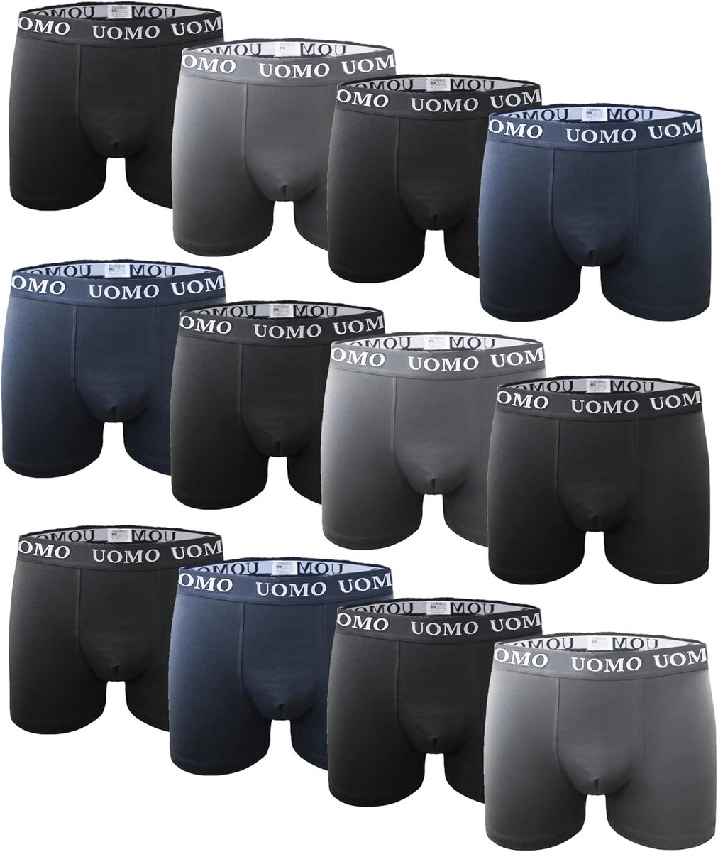 Heren Boxershorts Katoen 12 Stuks - Zacht & Comfortabel Ondergoed