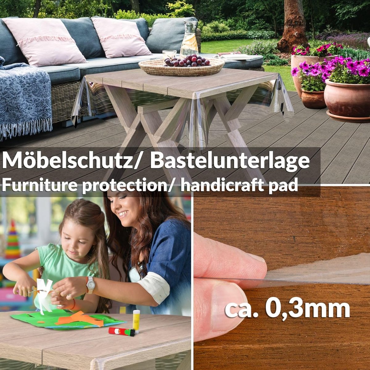 Transparant Tafelkleed 160 x 120 cm - Beschermende PVC Folie Glashelder