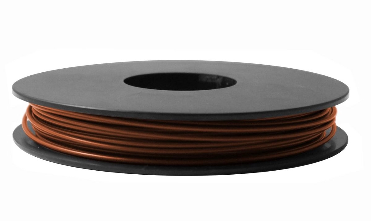 100 Meter Stroomkabel 0.25mm² Bruin - Elektrische Draad op Spoel