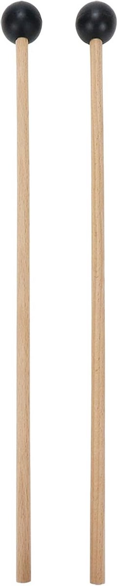 2 Stuks Houten Mallets met Rubberen Kop voor Xylofoon, Marimba en Glockenspiel