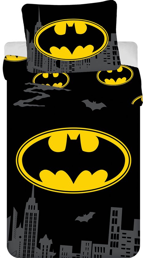 Batman Dekbedovertrek Logo - 140 x 200 cm + 70 x 90 cm - Katoen
