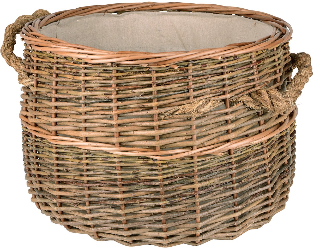 UNUS® Wilgenmand groot wasmand haardhoutmand decoratieve Ø 40