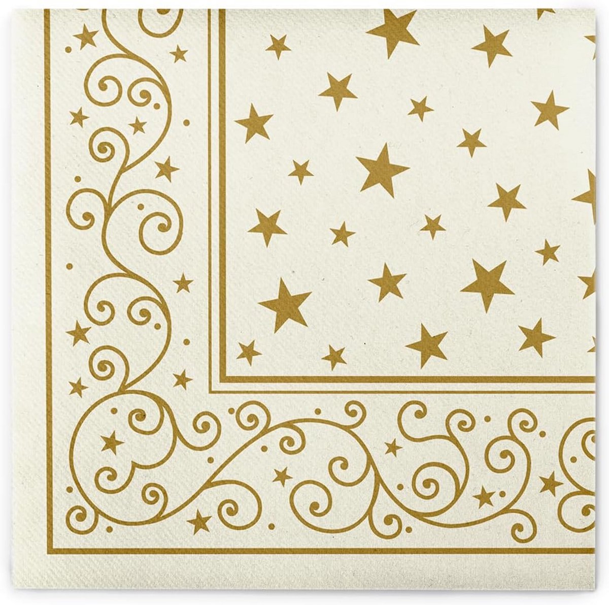 Elegante Kerstservetten Champagne Kleurig XL 40x40cm Linnenlook 50 Stuks