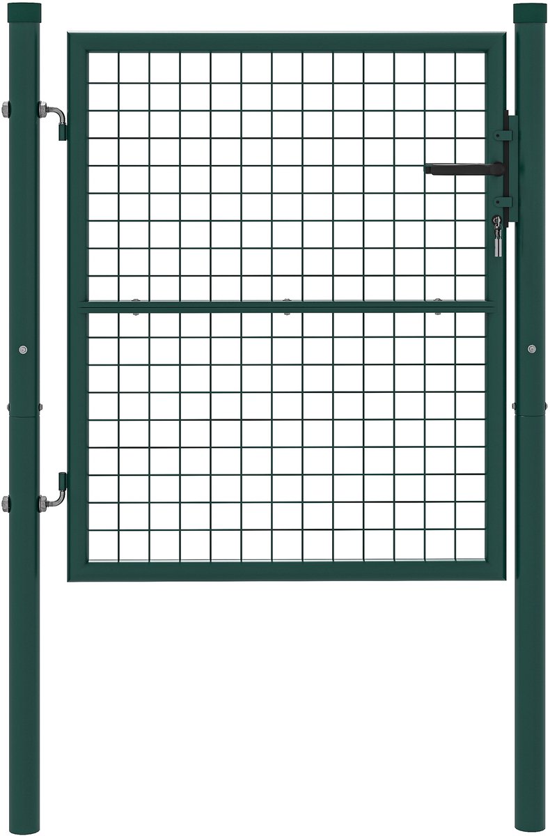 Outsunny tuinpoort - Staal - 97x150cm - Groen