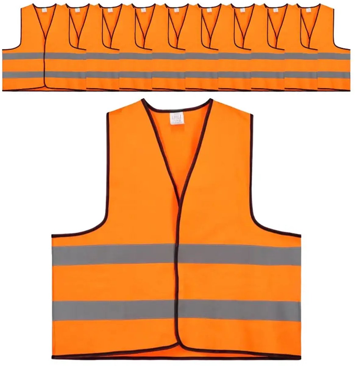 Oranje veiligheidshesje | 10 stuks