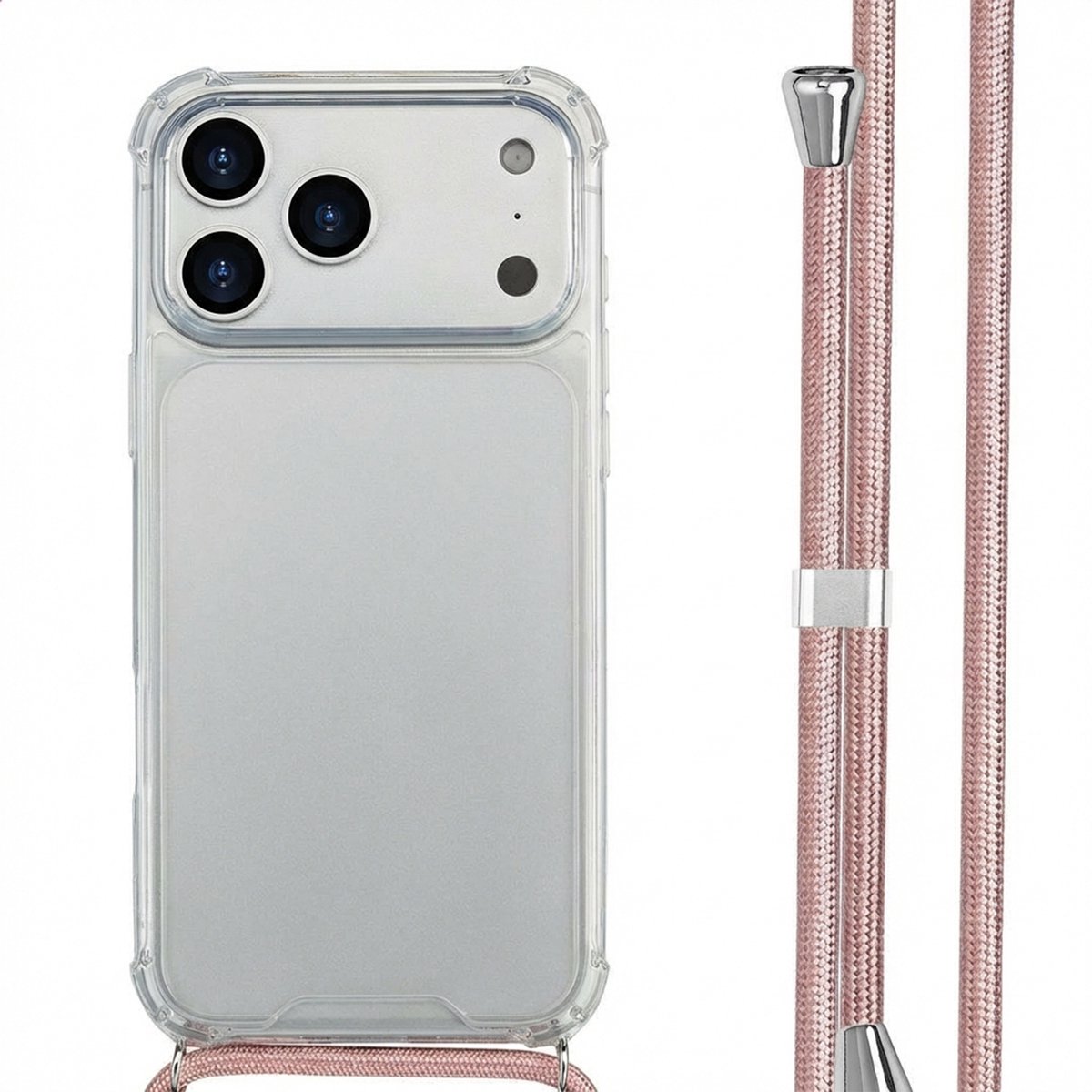 imoshion Hoesje - Geschikt voor Apple iPhone 17 Pro Max - Backcover met koord - Rosé Goud