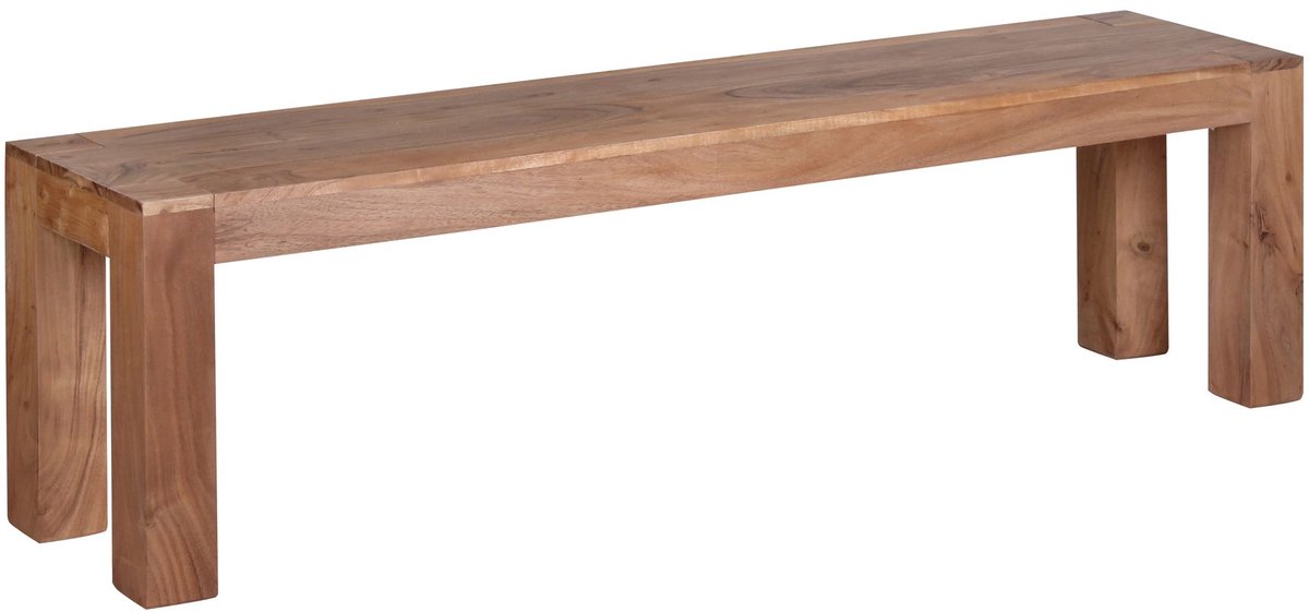 WOHNLING Eetkamerbank - Houten bank - Keukenbank - Acaciahout - Modern en Ruimtebesparend - Handgemaakt en Uniek
