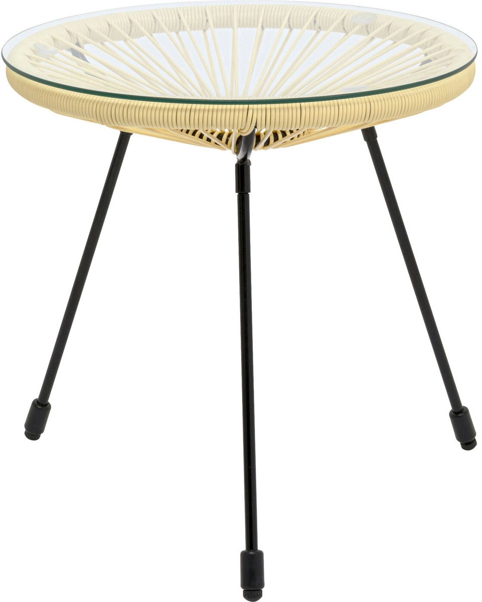 Tuin Bijzettafel Acapulco pastel geel Kare Design