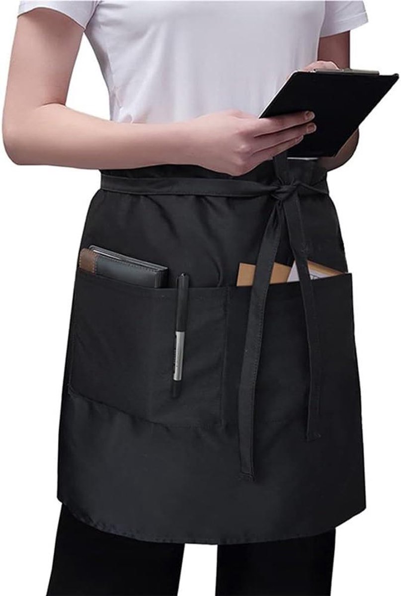 Zwart waterdicht schort - tailleschort voor heren en dames - 2 stuks.