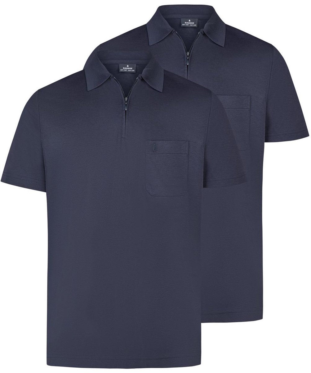 RAGMAN Heren poloshirt 2 pack Basic