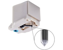 Daity 1 stuks naaldvervanging - naald voor platenspeler - geschikt voor Victrola platenspelers - draaitafelnaald - geschikt voor ATN3600L onderhoud (wit)