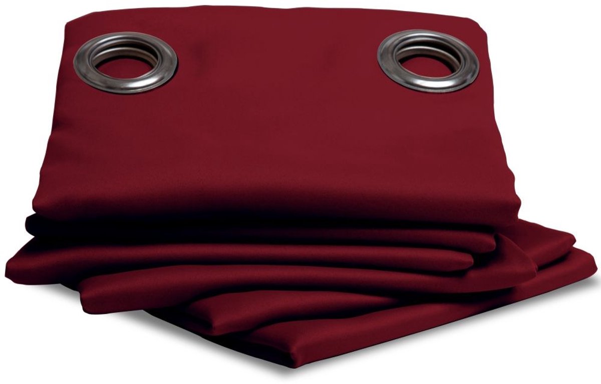 MOONDREAM LumenControl™ Verduisteringsgordijn | Licht+zonwering | EU-fabricaat | Oogjes | Rood MC330 | 140B x 260L cm